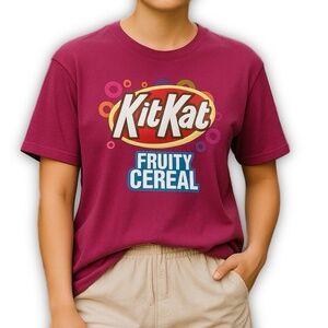 KitKat Bar Candybar T-Shirt Size 3XL Pink Fruity Cereal Unisex